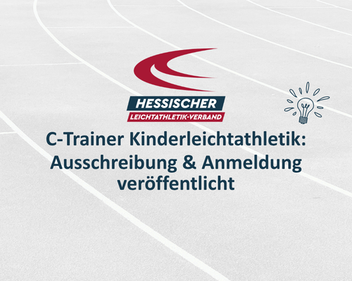 C-Trainer Kinderleichtathletik Ausbildung 2027 ausgeschrieben! 